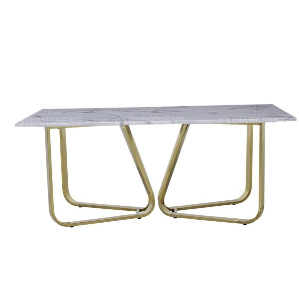 Buy cheap Rose Gold OEM Luxury Marble Dining Table 6 Seater Naturally hard wearing from wholesalers
