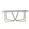 Buy cheap Rose Gold OEM Luxury Marble Dining Table 6 Seater Naturally hard wearing from wholesalers