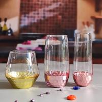 Buy cheap 400ml Hand Cut Gold Honeycomb Crystal Wine Glasses product