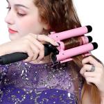 Household Multipurpose 3 Barrel Curling Iron , Anti Frizz Triple Barrel Hair