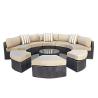 Buy cheap Round Lounge Outdoor Beach Furniture Sofa PE Rattan Washable from wholesalers