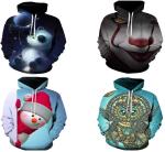 Wholesales men hoodie 3d sublimation print xxxxl jumper hoodies