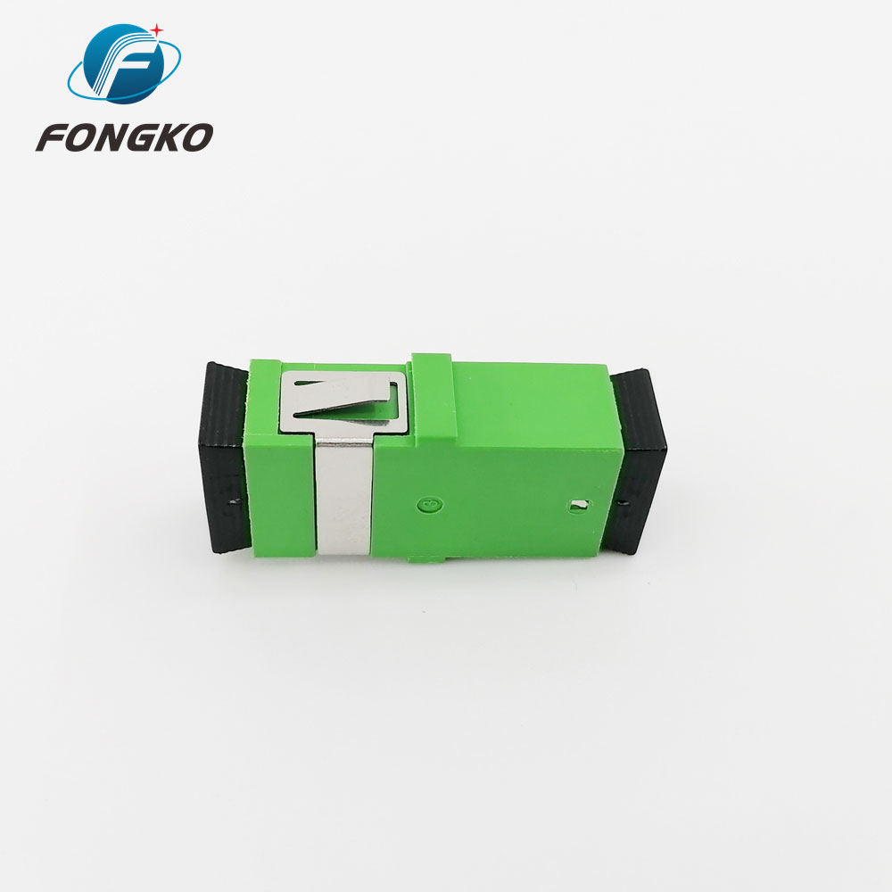 Custom Green Simplex Fiber Optic Adapter Singlemode Sc Apc To Sc Apc