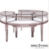 Buy cheap Custom Rose Gold Curved Jewellery Display Counter Showcase from wholesalers