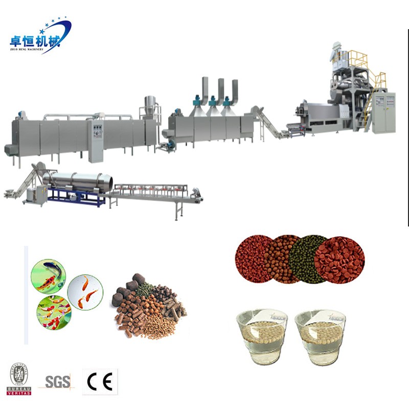 Auto CAD Layout Twin Screw Extruder for Fish Shrimp Feed Food Processing Line Plant