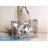 Buy cheap PVC Waterproof outdoor Travel Shopping Bags Fashion Lady Colorful Striped Beach Bags Waterproof Outdoor Beach Bean Bag from wholesalers