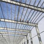 Large Span Portal Frames 48m Decoiling Flat Roof Portal Frame 0.36mm