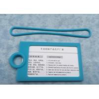 Buy cheap Eco Friendly Blue Business Card Silicone Holder Travel Suitcase Hang Tag With product