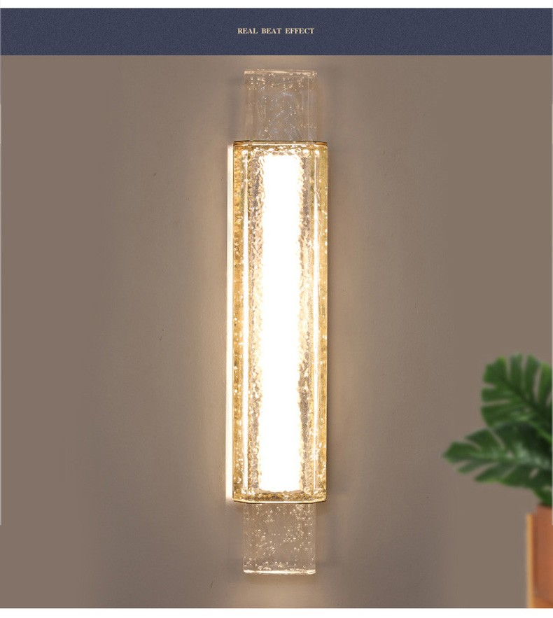 Nordic Luxury crystal wall lamp living room bedroom bedside restaurant corridor creative wall light (WH-OR-254)