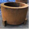 Buy cheap ISO9001 Corten Steel Round Fire Pit 600mm Portable Steel Fire Pits from wholesalers