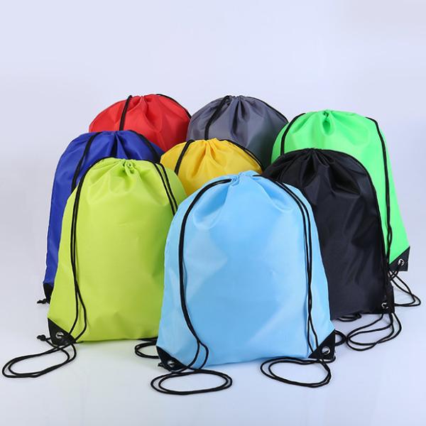 Buy cheap Bags backpacks Polyester bag with drawstring/duffle closure wholesale promotional use logo printed bags from wholesalers