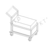 Buy cheap Stainless Steel Inner DES Strip Film Transport Trolley With Handle And 4'' product