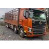 Buy cheap 2nd Hand Lorry Orange Color 12 Meters 8×4 Drive Mode Yuchai Engine 6 Cylinders 420hp 2021year Dongfeng Cargo Truck from wholesalers