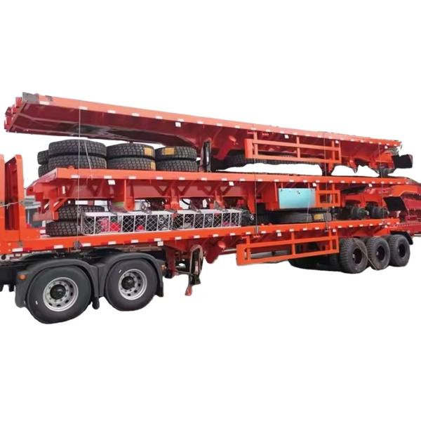 Buy cheap 70ton 3axles Flatbed Semi Trailer Pan Trailer Semi Truck Flatbed Trailer 40ft 12metre For Sale from wholesalers