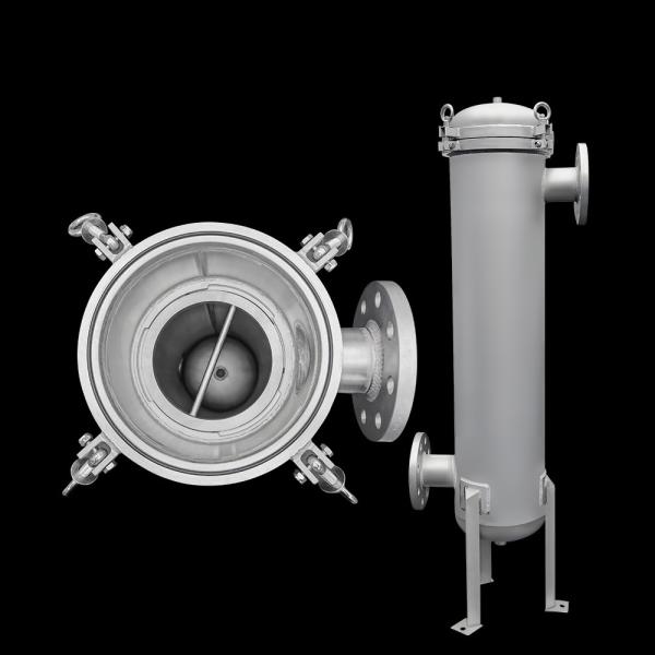 Buy cheap Single Stainless Steel Water Filter Cartridge Housing High Flow Sanitary from wholesalers