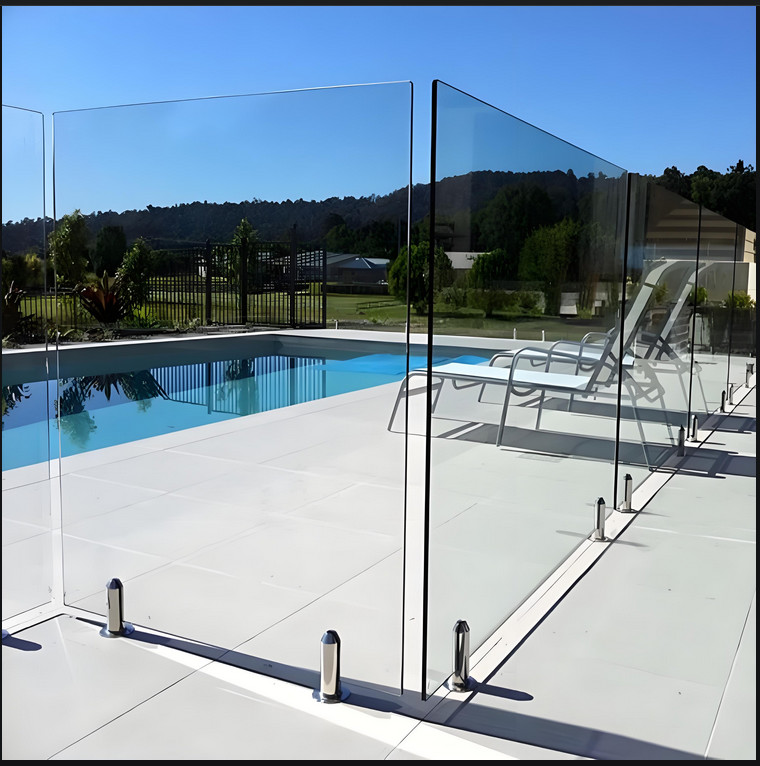 Custom Glass Balcony Railing Frosted Privacy Design Fire Rated For Villas Offices