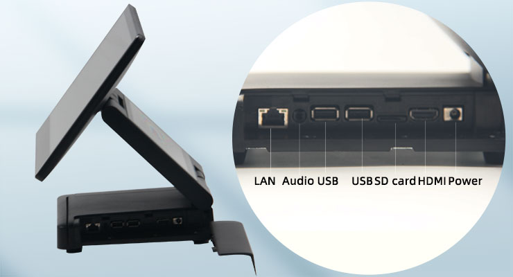 Foldable Desktop Payment Kiosk HDD-880 with Adjustable Screen Heights and 2G DDR Memory