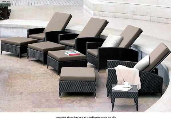 Buy cheap hotel garden sun lounger rattan chaise lounge from wholesalers