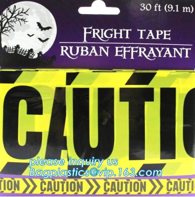 Caution Tape Halloween Red and White Banner Tape,EPI manufacturer in low price Halloween Caution Tape bagplastics packag