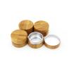 Buy cheap 10gs Empty Round Cosmetic Packaging Bamboo Make up Eye Shadow Inner Aluminium from wholesalers