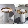 Buy cheap Modern Stylish Round Marble Coffee Table Stainless Steel Tray For Luxury Hotel from wholesalers