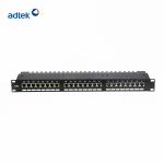 0.5U 1U 2U Copper Patch Panel UTP 48 Port 24 Port Cat6 Black