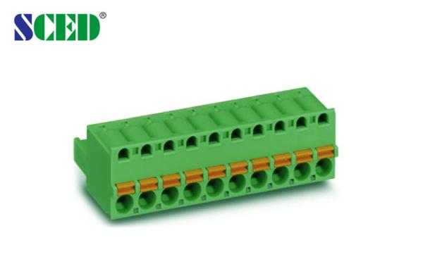 5.08mm 300V 18A Screwless Terminal Block , Female Plug In Terminal Blocks 2P -