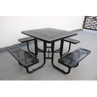 Buy cheap Metal Outdoor Picnic Tables Bench Set Square Shape For Park product