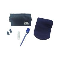 Buy cheap Airline Amenity Kits Dark Blue Oxford Fabric Cosmetic Bag For Plane / Train / product