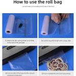 4mil PAPE Commercial Food Vacuum Packaging Vacuum Sealers Co Extruded Film Bag