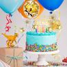 Buy cheap Cake Topper Decoration Set Acrylic Glitter Happy Birthday Cake Topper Confetti Balloon Paper Fans Stars Firework from wholesalers