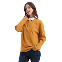 Buy cheap OEM Unisex 100% Cotton Long Sleeve Sweatshirts Loose Turn Down Collar Hoodie product
