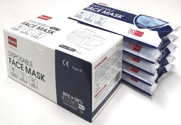 Buy cheap 3 Layer Breathing Disposable Medical Face Mask BFE min 98% Above Filtration Efficiency from wholesalers