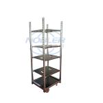 675*562*1800mm Metal Sheet Danish Flower Trolley PP Wheel 1350*565*1900mm