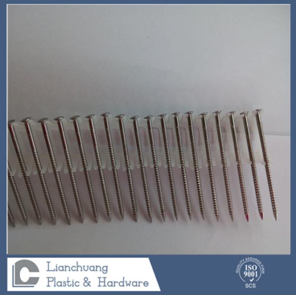 Buy cheap SUS304 Plastic Collated Nails , Stainless Steel Ring Shank Roofing Nails 3.1 X 80MM from wholesalers