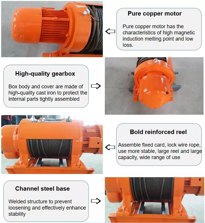 Pendent Button Cotrol 1.6T Marine Electric Winch
