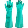 Buy cheap 45Cm 22 Mil Nitrile Gloves Acid Resistance Solvent Resistance Green Gloves Nitrile from wholesalers