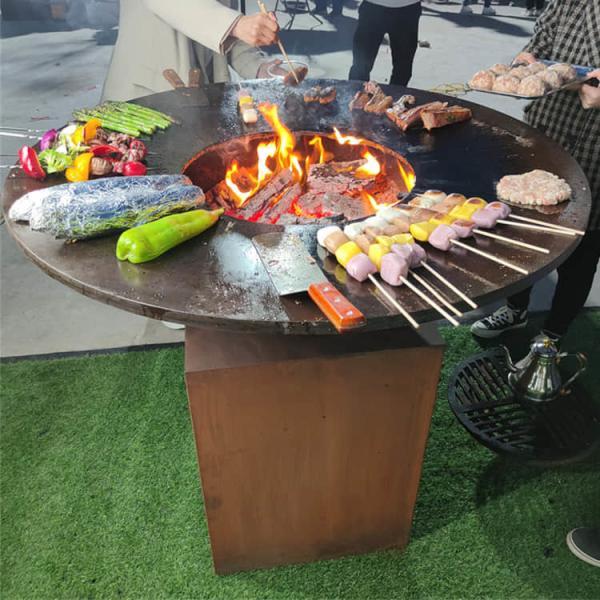 Buy cheap Diameter 1000mm Corten Steel BBQ 120KG Steel Charcoal Removable Ash Pan from wholesalers