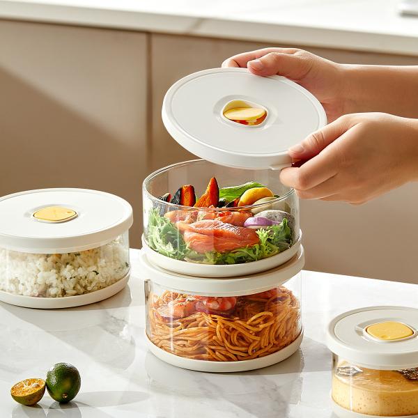 Buy cheap Food Storage Container Vacuum Box Large Capacity Food Dispenser for Kitchen Transparent Sealed Food Organizer Keep Lunch Fresh from wholesalers