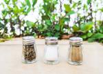 Shaker With Condiment Modern Design Glass Salt Pepper Shaker Set