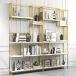 customized restaurant shelf luxury gold rectangular stainless steel red wine