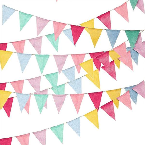 Buy cheap Christmas Halloween Birthday Party Decoration Items Colorful Pennant Flag Banner from wholesalers