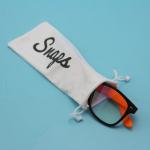 Microfiber Sunglasses Packaging Drawstring Bag Lightweight Eco Friendly