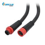 Gold-plated Brass 4pin Waterproof Cable Connector for Standard Plug LED Street