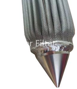 China High Temperature Gas Filtration Pleated Filter Element 90% Filter Rating on sale