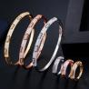 Buy cheap Fashion Bracelet Ladies Silver Color Cubic Zirconia Bangle Royal Tennis Bracelets Jewelry for Christmas Gift from wholesalers