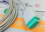 Gray Color GE One Piece Ecg Patient Cable For Patient Monitoring Devices