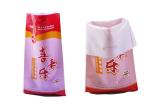 Thick Red And White Woven Polypropylene Feed Bags 50lb Lightweight