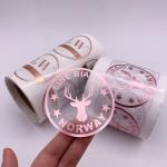 Vinyl Waterproof Clear Label Hot Stamping Gold Foil Adhesive