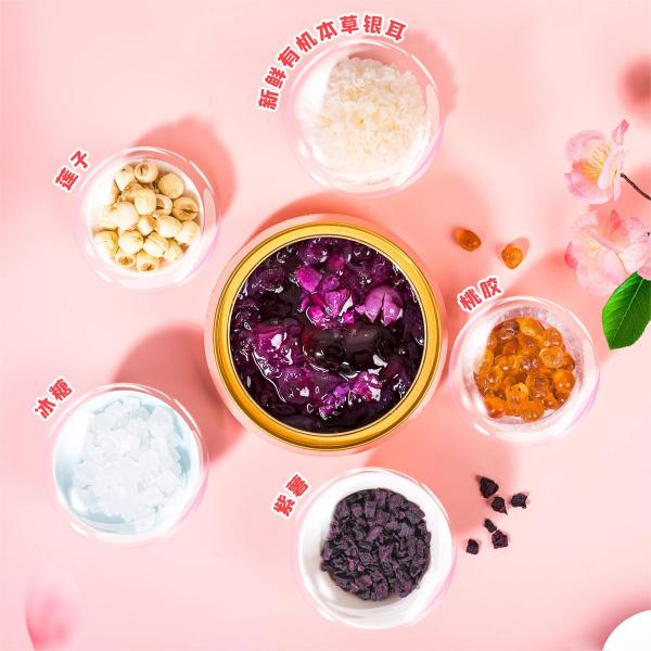 Buy cheap Chinese Instant Purple Sweet Potato Peach Gum Tremella Soup Sweet And Glutinous 168g from wholesalers